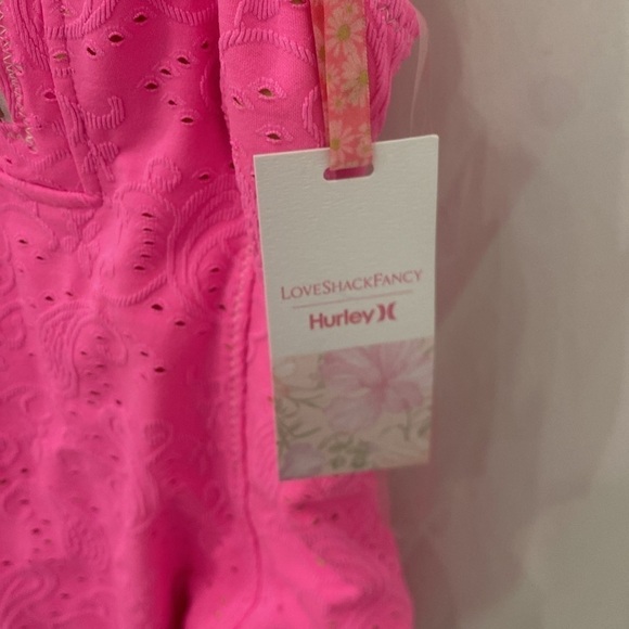NWT LoveShackFancy x Hurley Eyelet Paisley One-Piece, XS - Picture 9 of 13
